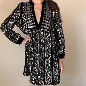 Zara Women's Black and Silver Dress